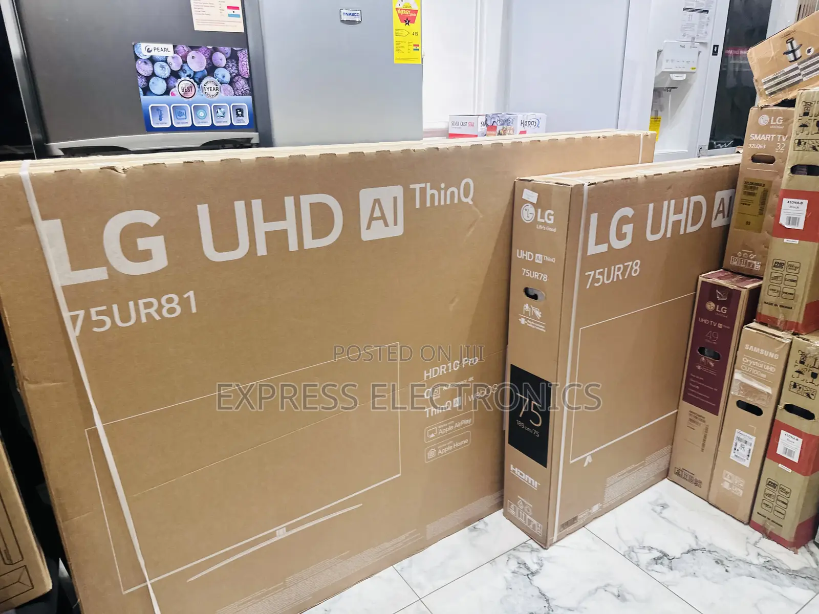 Slim Sleek UHD Smart Glossy 75ur78 LG Tv.