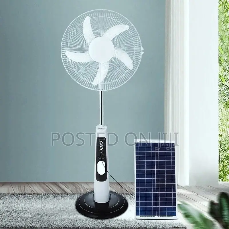 16inch Solar Rechargeable Fan With Remote Control and Panel