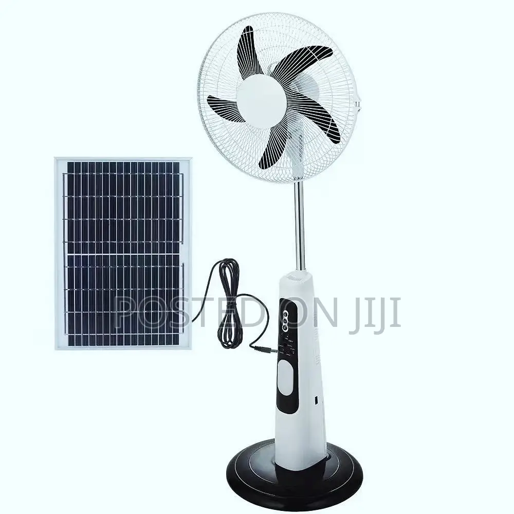 16inch Solar Rechargeable Fan With Remote Control and Panel