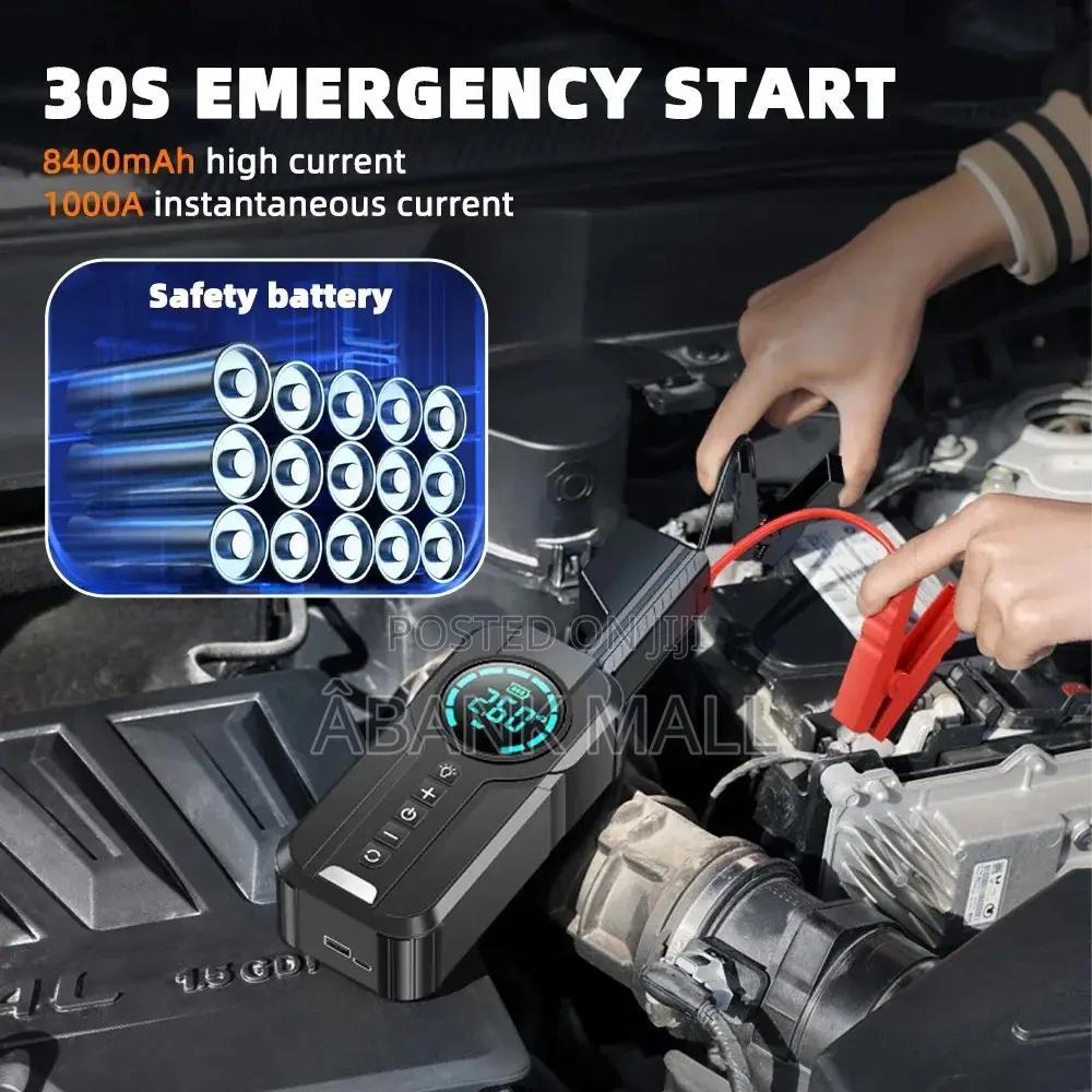 Car Jump Starter With Air Pump With USB Charger
