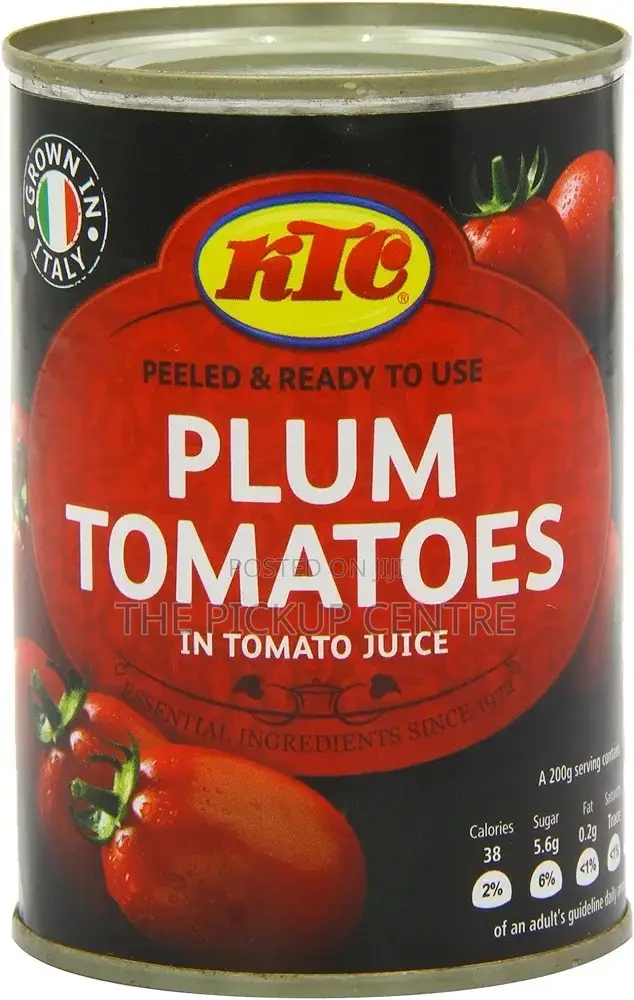 KTC Peeled Plum Tomatoes 400g (255 for Pack of 12)