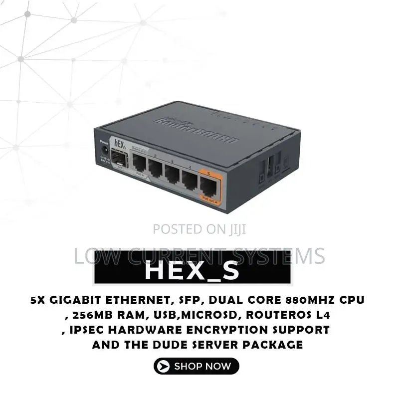 Mikrotik Hex S Rb760igs Router Network SFP Port Routerboard