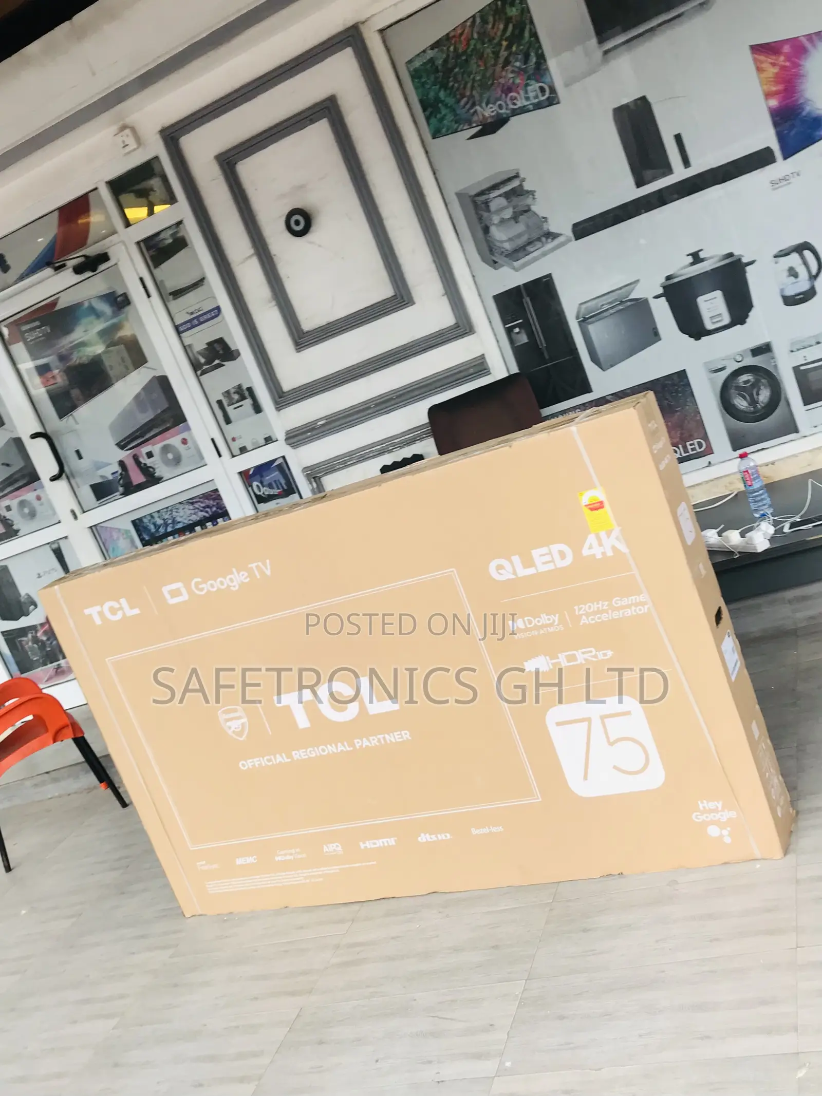 C645 75 Inches Glossy Qled Electric Black Smart TCL Tv