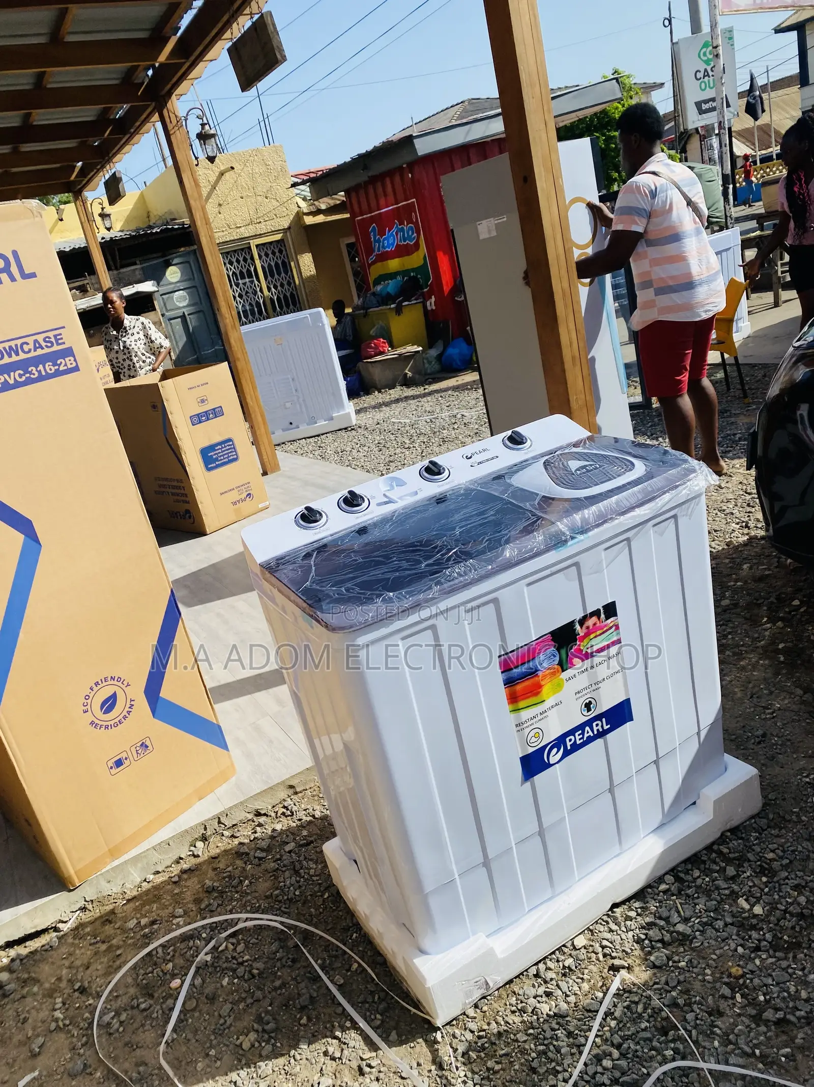 Semi-Automatic Pearl 15kg Top Load Washing Machine.