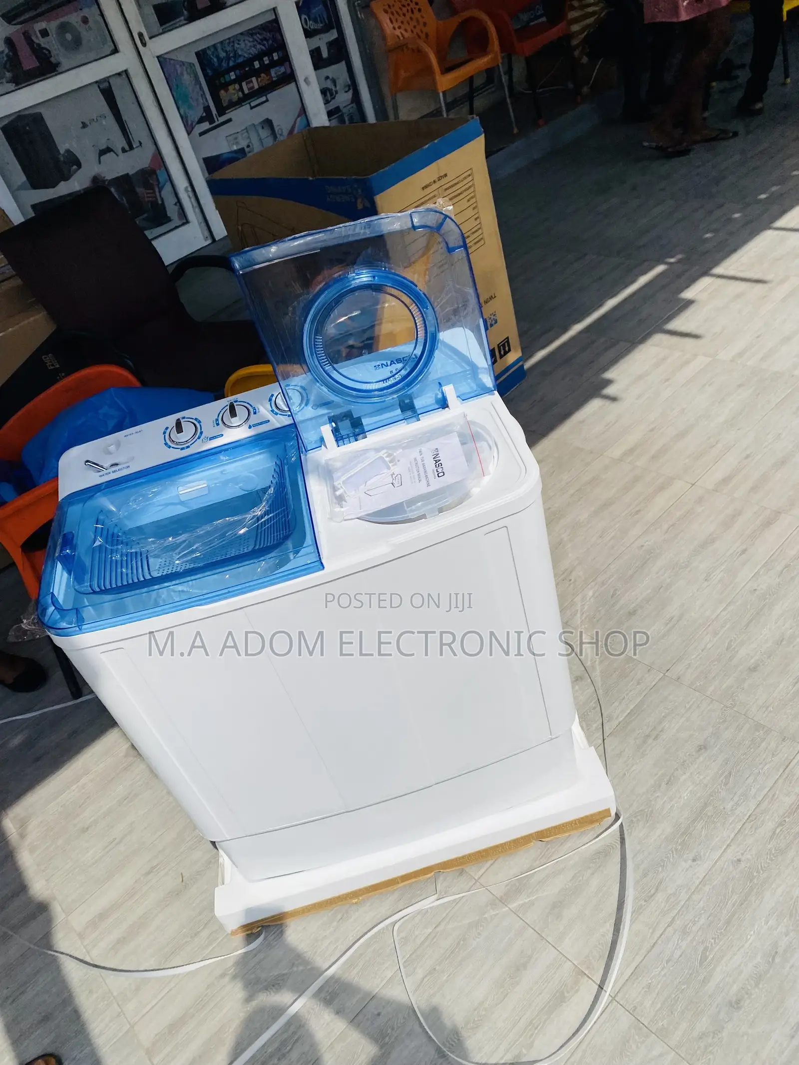 Latest Semi-Automatic Nasco 8kg Top Load Washing Machine.