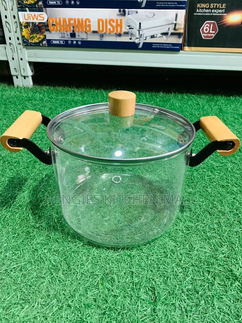 Heat Resistant Glass Cooking Pot 4L