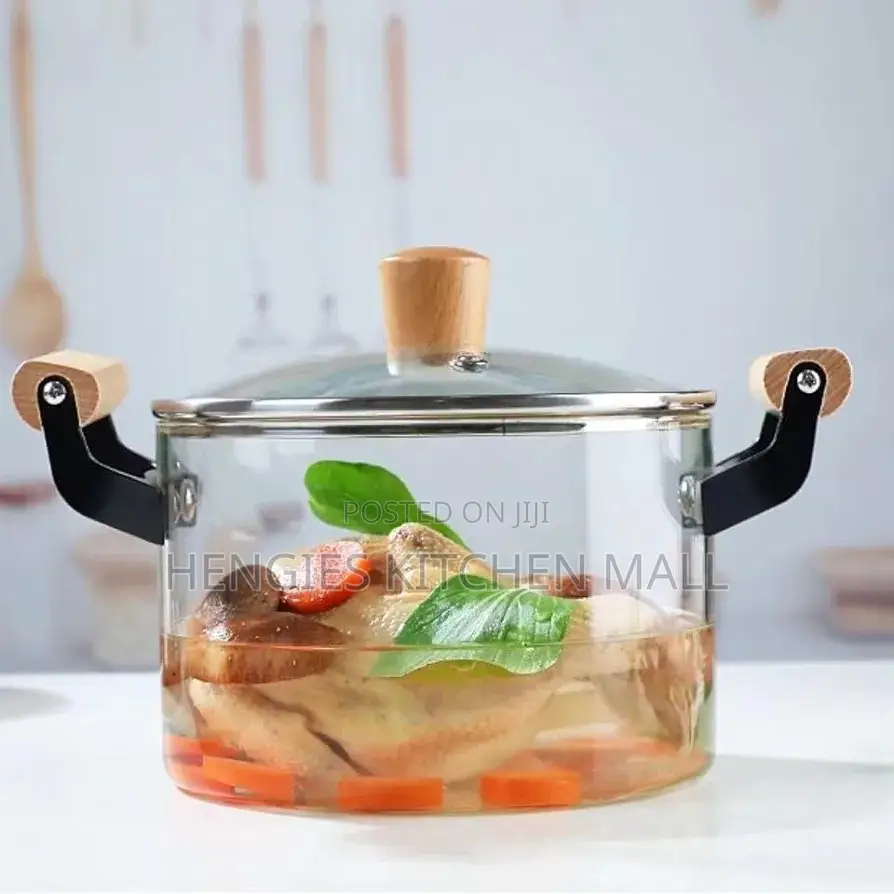 Heat Resistant Glass Cooking Pot 4L