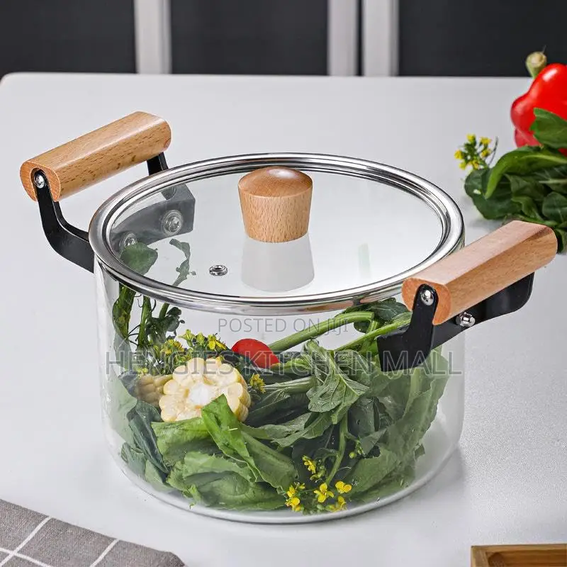 Heat Resistant Glass Cooking Pot 4L