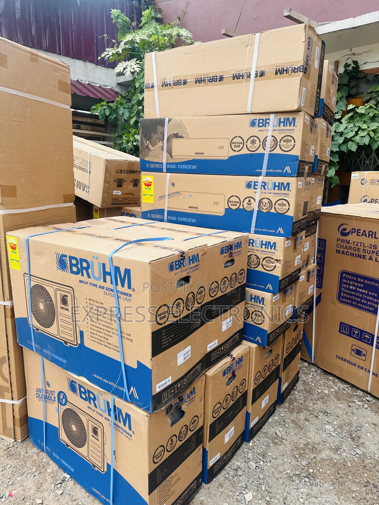 Bruhm Split R410 Gas White Sleek Air Conditioner 