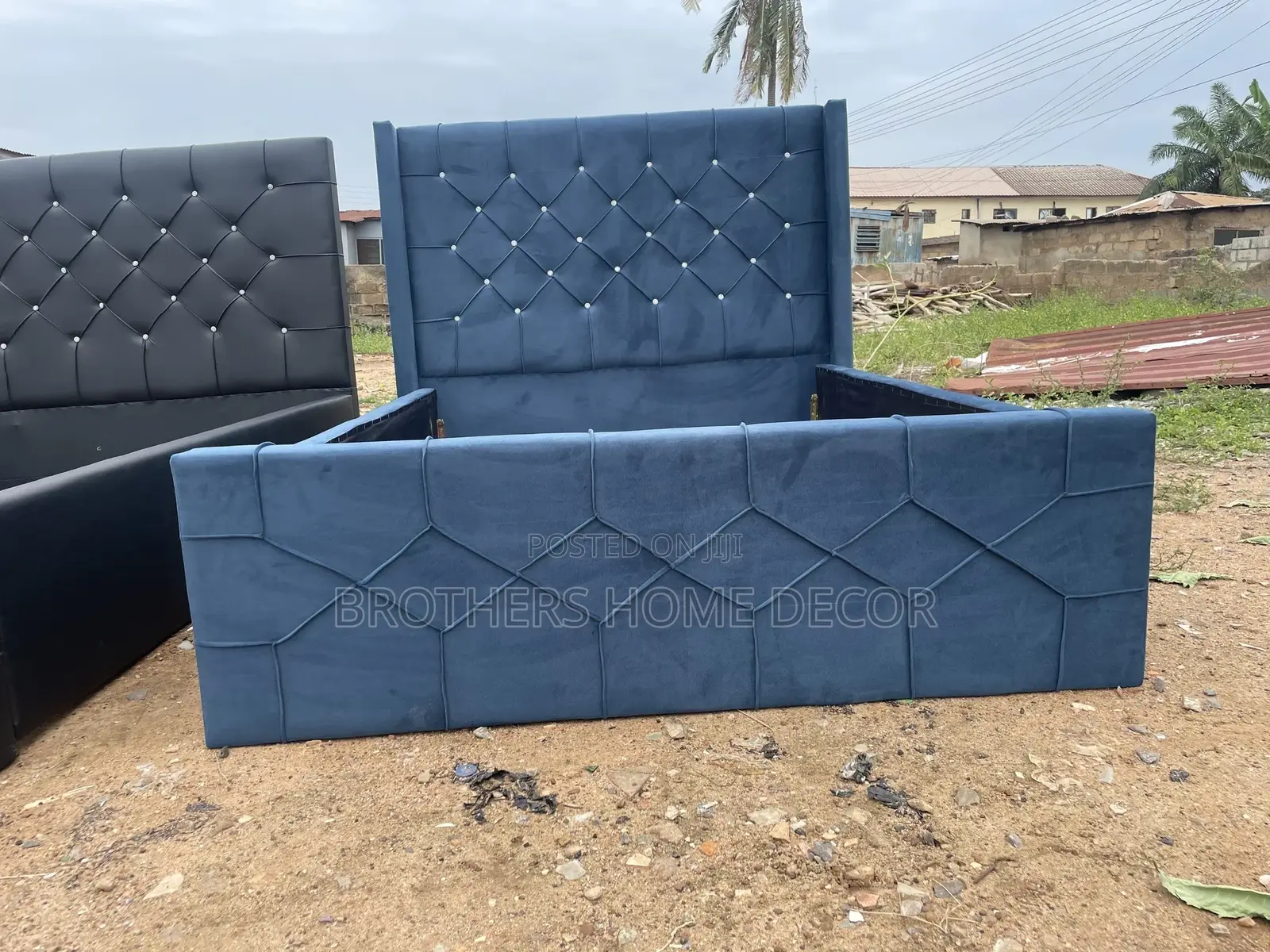 Stylish Double 54x75 Bedframe (Blue Color)