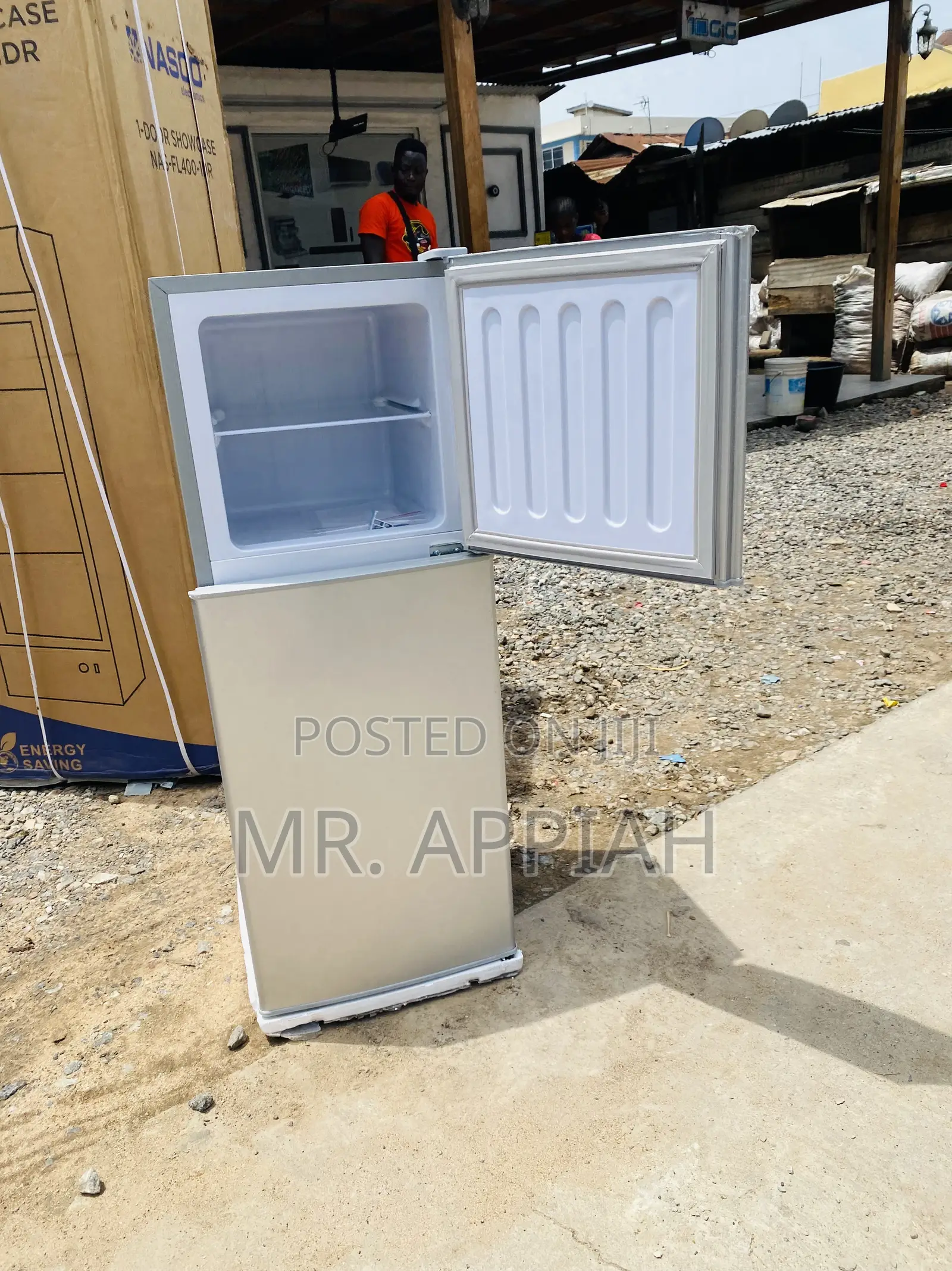 Elegant Silver Nasco Nasf2-13fl Double Door Fridge(112l).