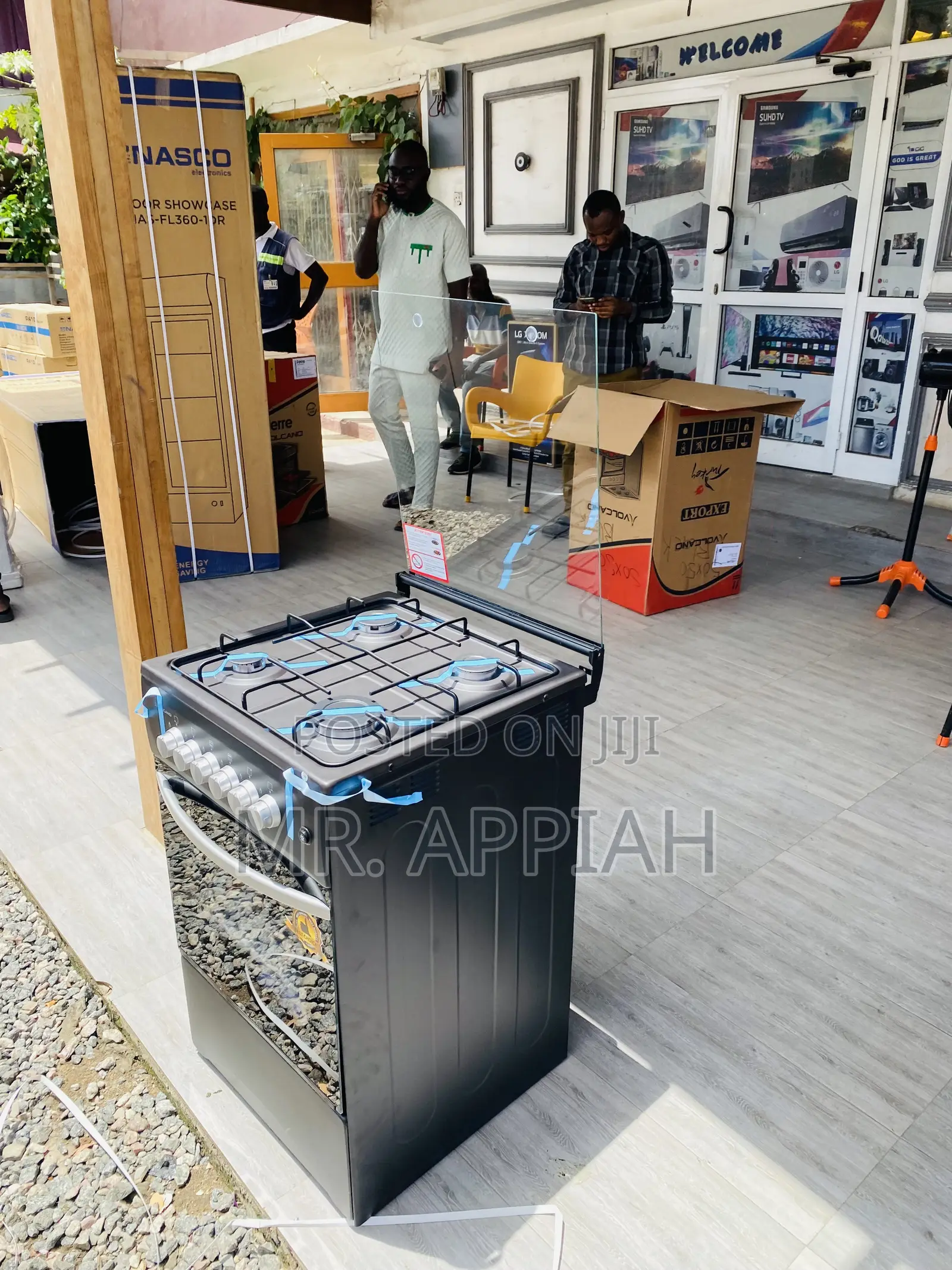 Well Design Volcano Gas Oven 4 Burner(50x50)Black.