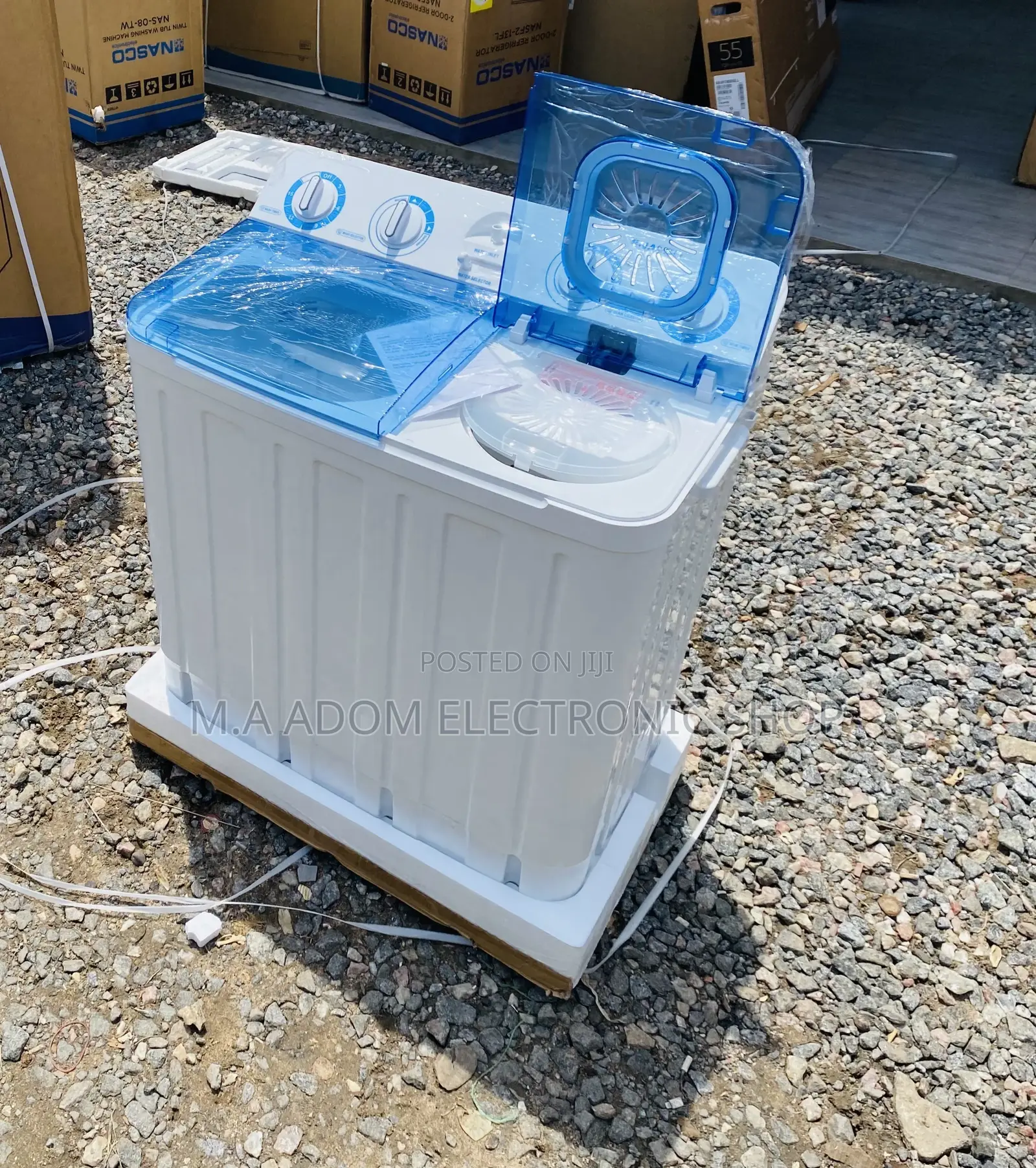 Sleek Nasco Semi-Automatic 7kg Washing Machine + Spin/Dry.
