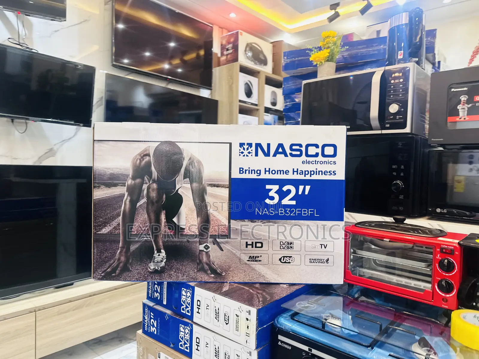 Mesmeric New Slim FHD Satellite Nasco 32” Tv