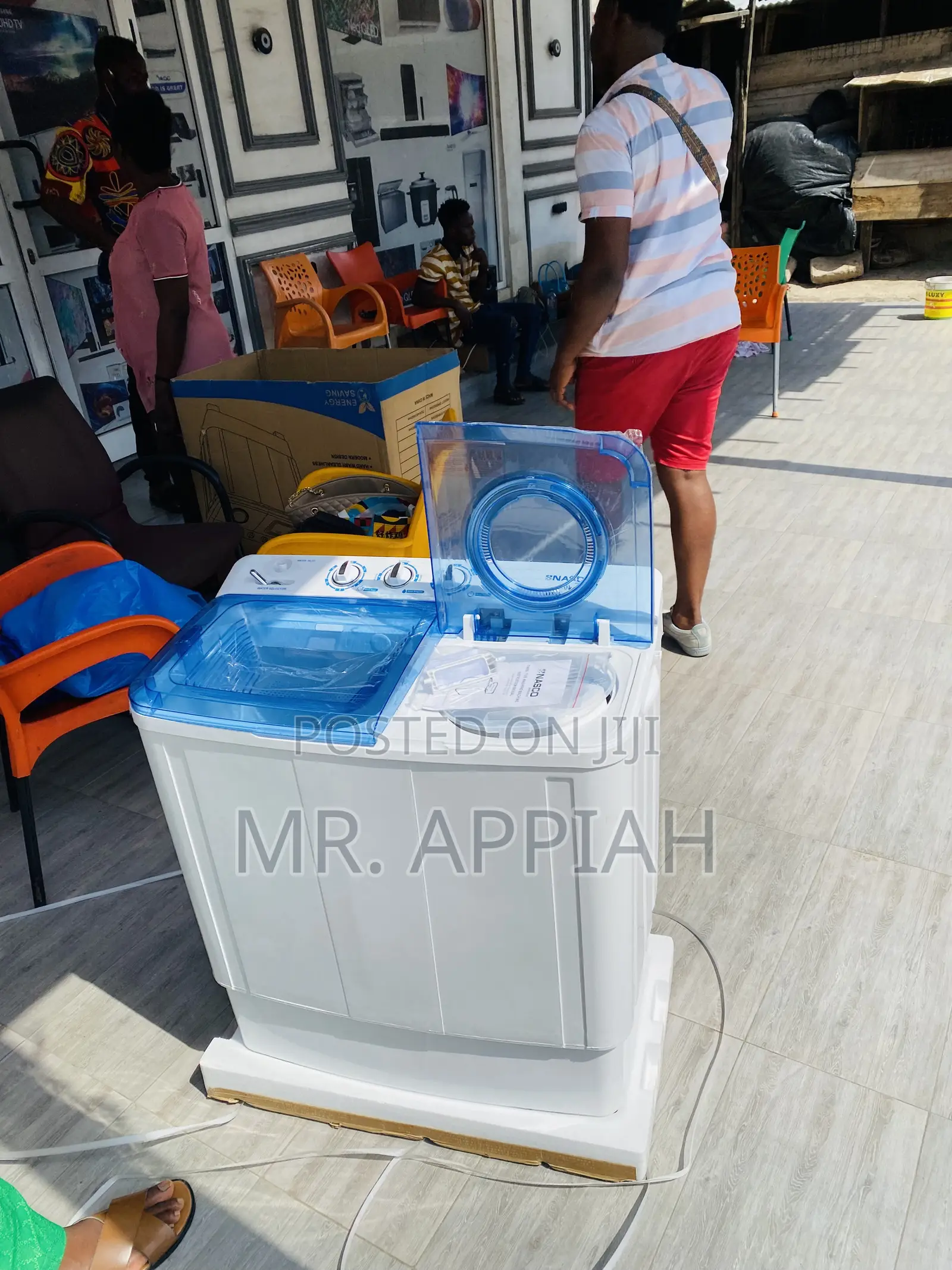 Nasco Semi-Automatic 8kg Electric Washing Machine(White).