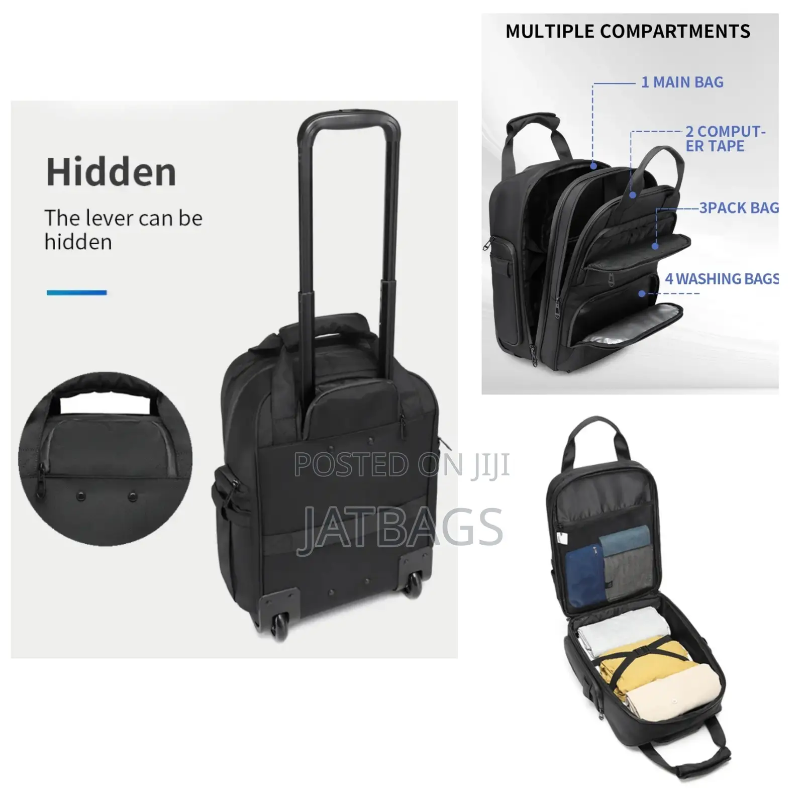 Executive Travel Laptop Trolley Wheel Bag (Free Delivery)
