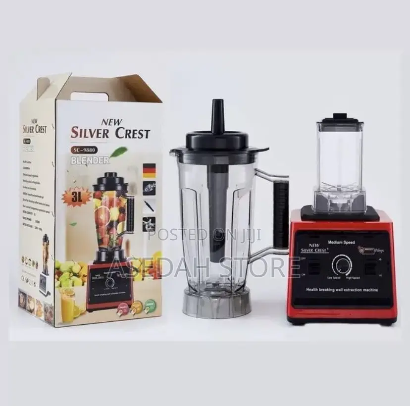 Commercial Blender Red/Black 3L Silver Crest 2 in 1 Double