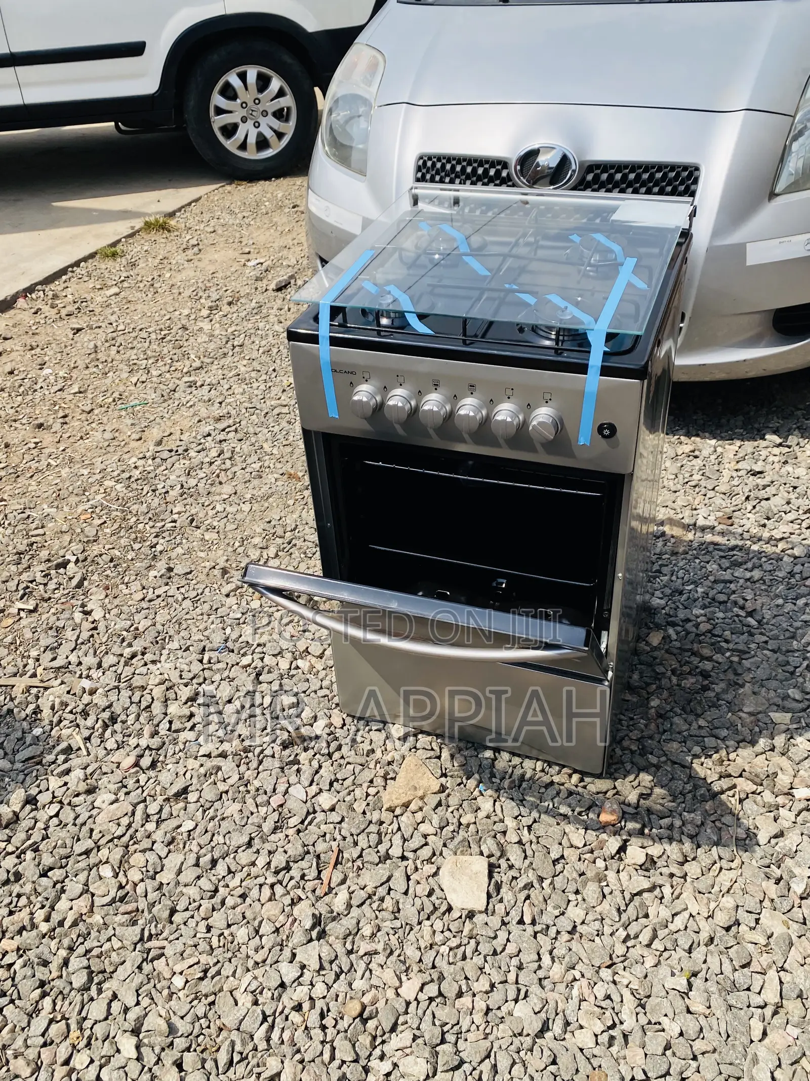 Durable Volcano 50x50 Gas Oven 4 Burner With Grill(Gray).