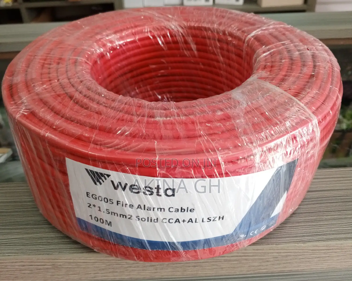 Westa Eg005 Fire Alarm Cable 2*1.5mm Solid Cca 100m
