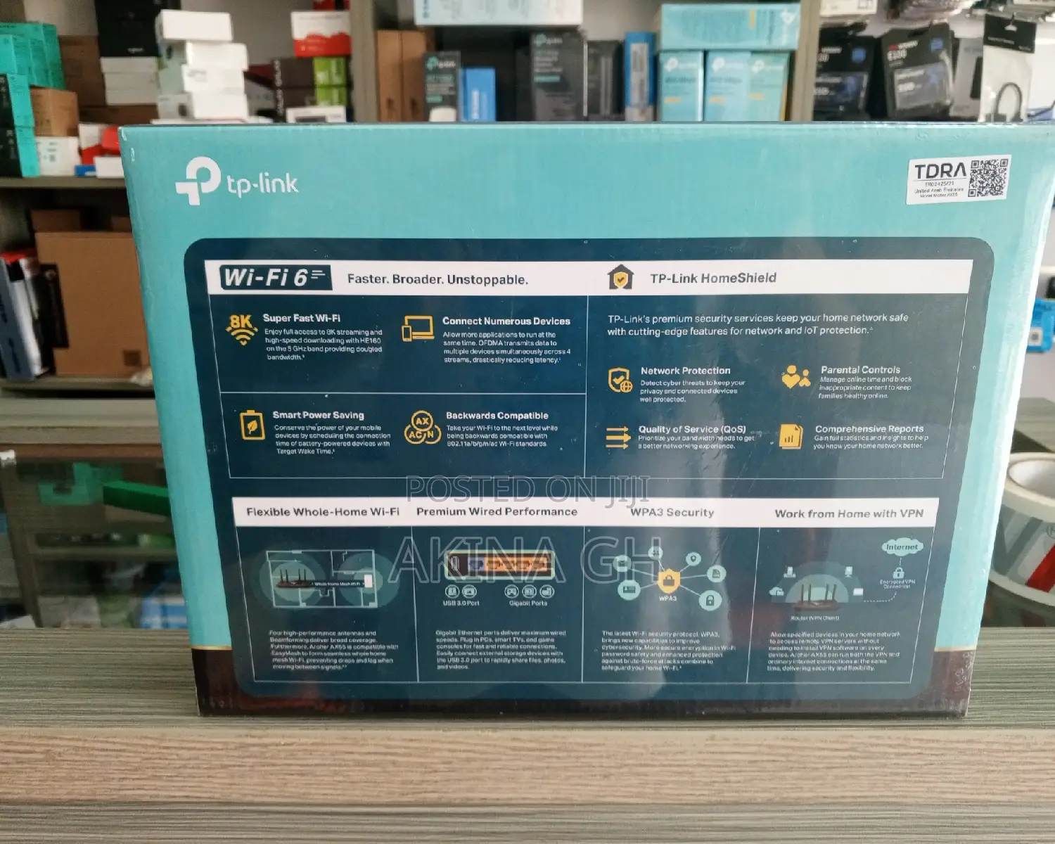 Tp-Link Ax3000 Dual Band Gigabit Wi-Fi 6 Router Ax55