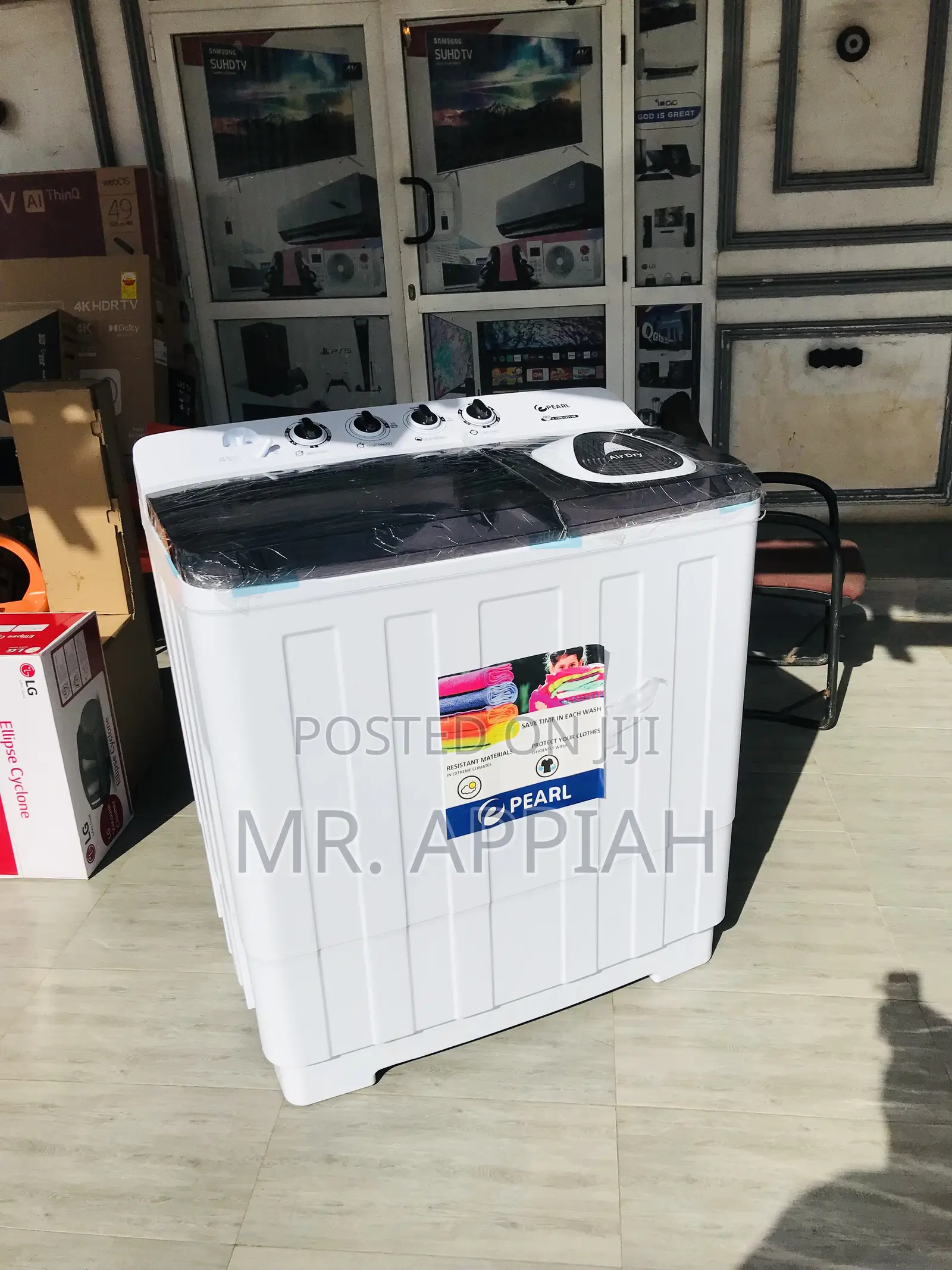 18kg Pearl Semi-Automatic Washing Machine + Spin/Dry.