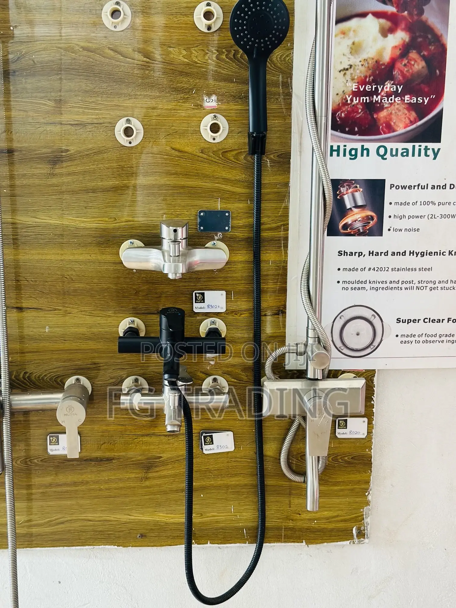 Telephone Shower - Bathroom Shower Pole - 2 in 1 Shower