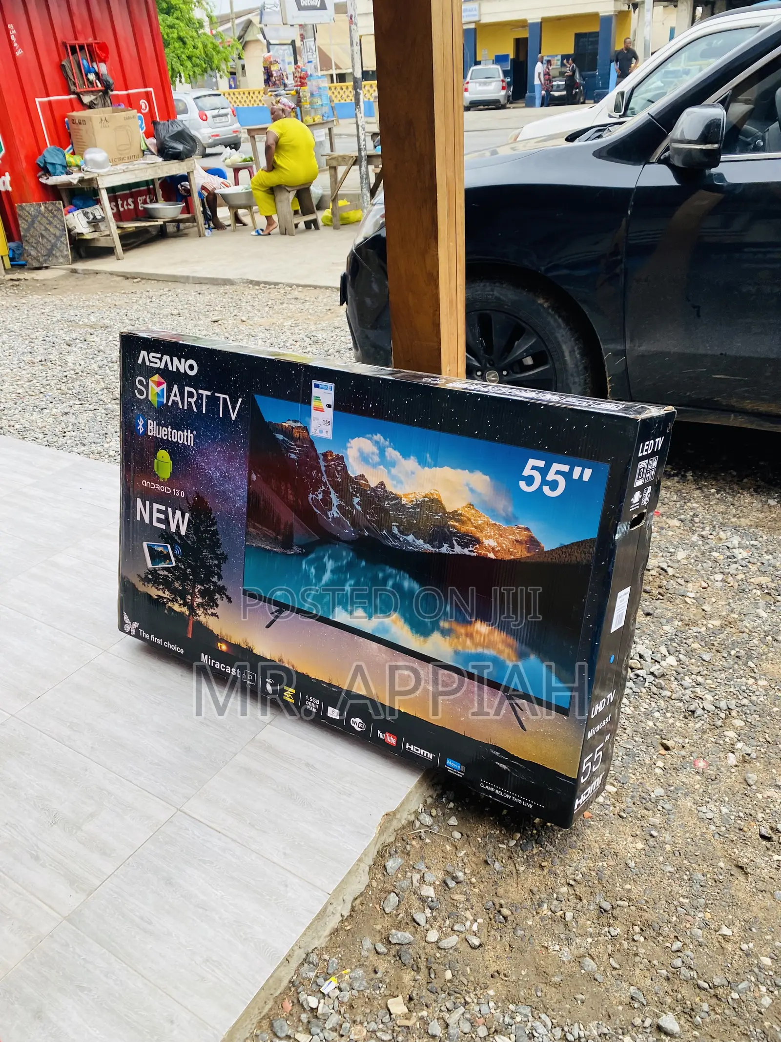 Sleek Asano 55 Inch Uhd Smart Tv(Black).