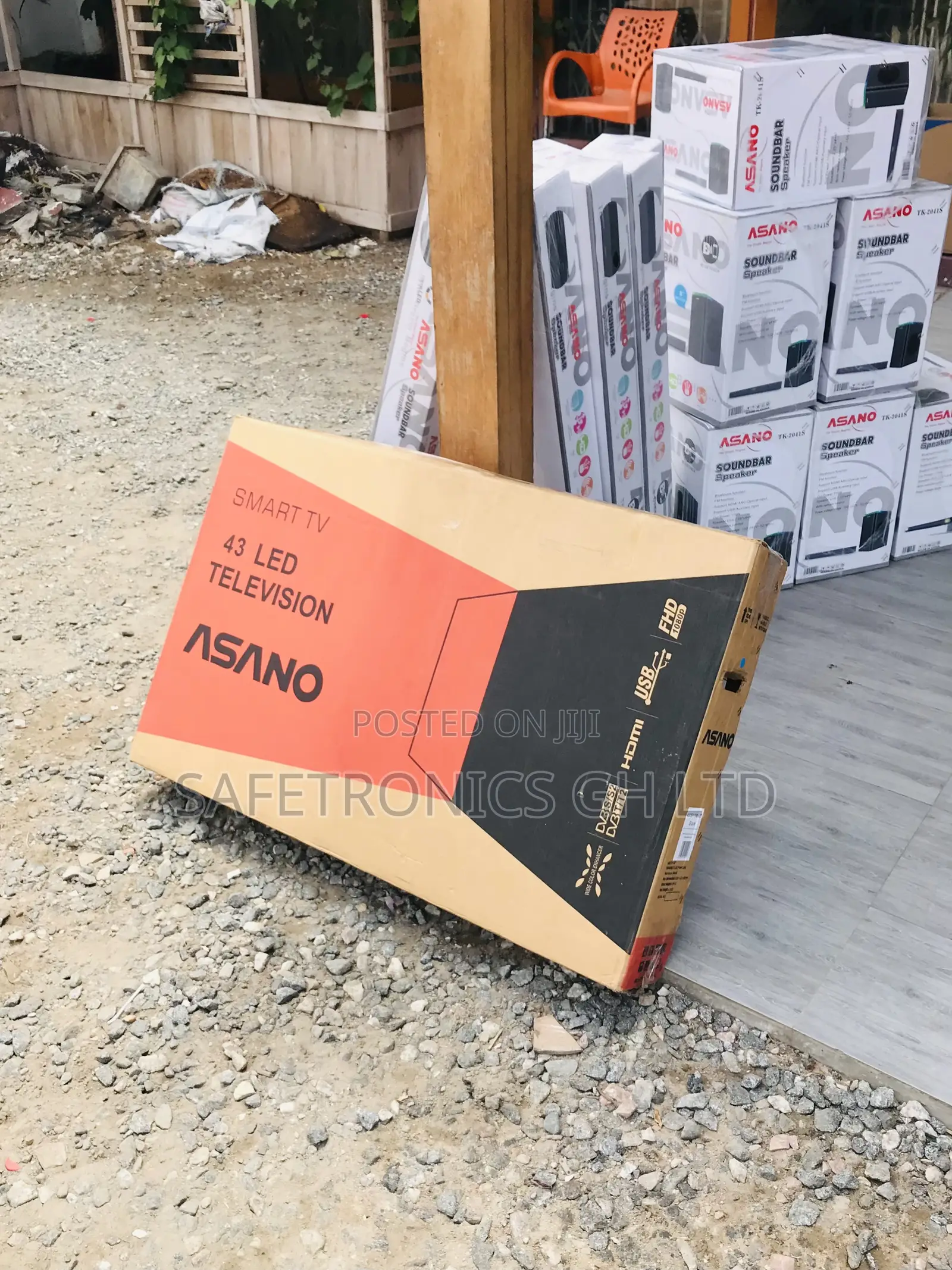 43 Inches Glossy Led Full HD Smart Asano Black Tv