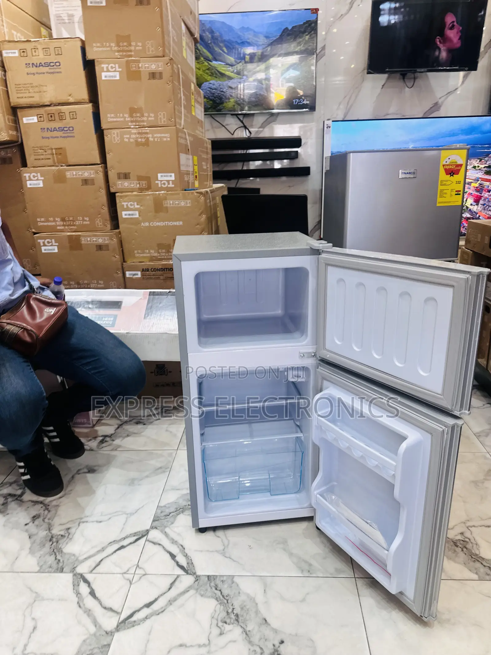 Available Now Grey Nas F2-11 Fridge Nasco Double Door