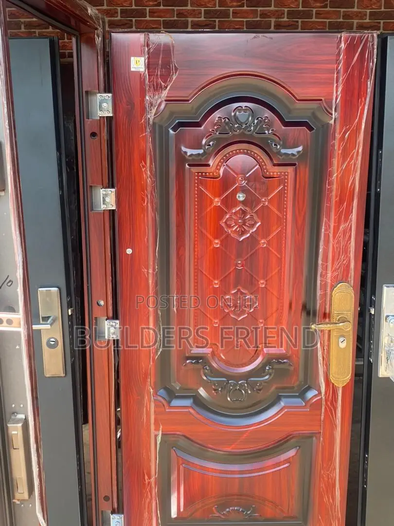 Smooth Stainless Steel Metallic Security Door+ All Accessory