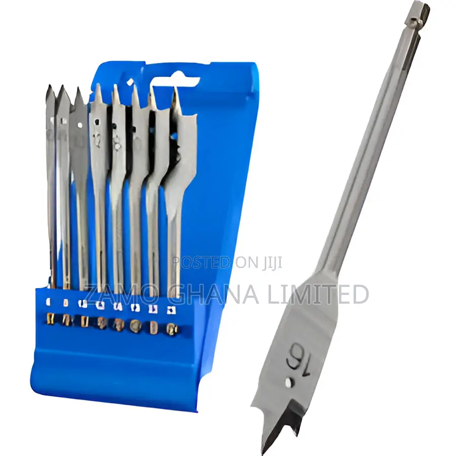 8 PCS Flat Wood Drill Bits Set # Wwf6b08
