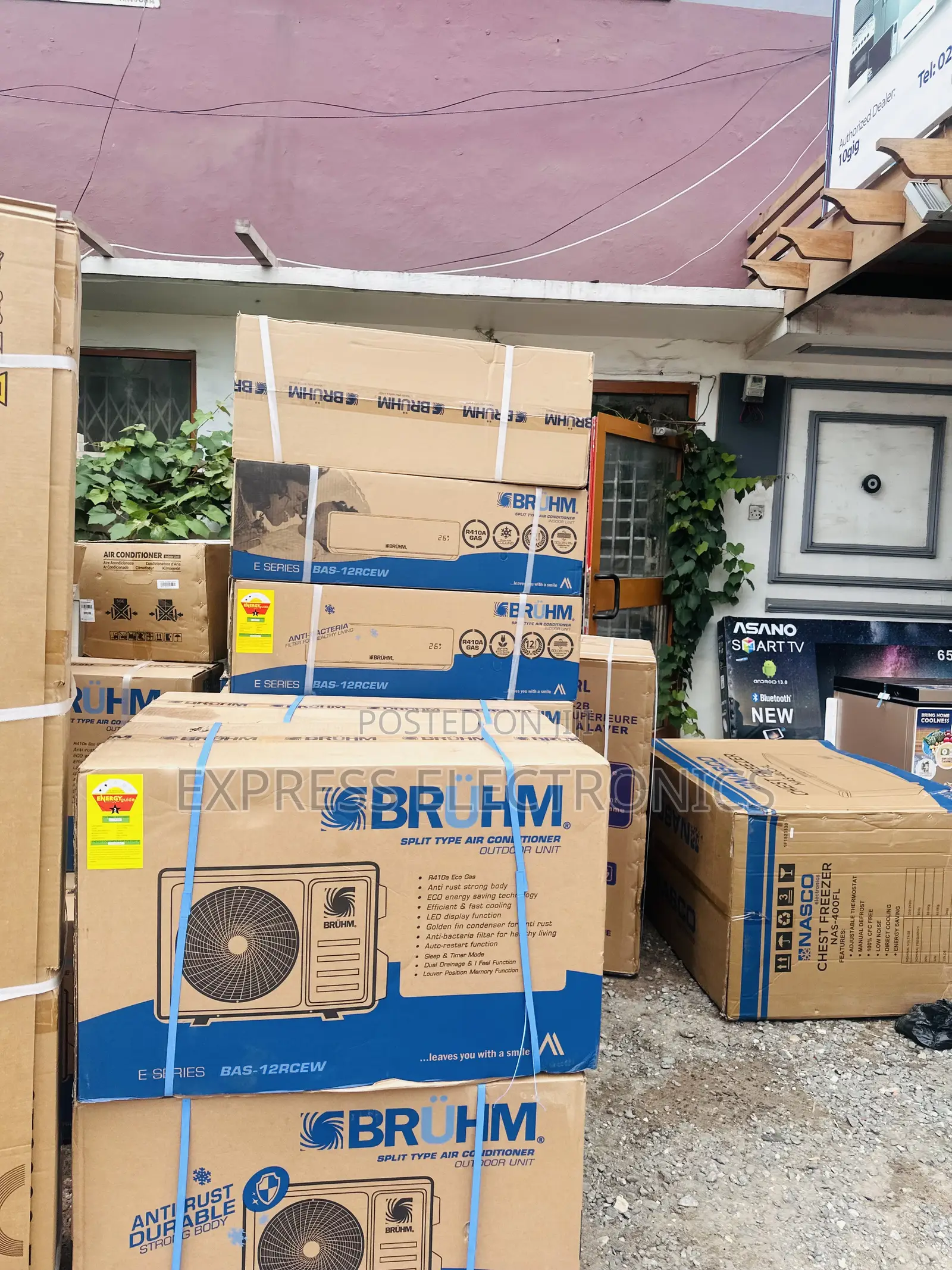 Anti Rust Bruhm Split R410 Gas 1.5hp Air Conditioner