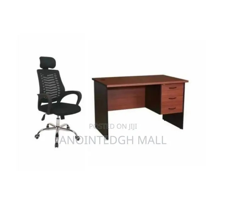 Managers Swivel Chair and Desk - Brown