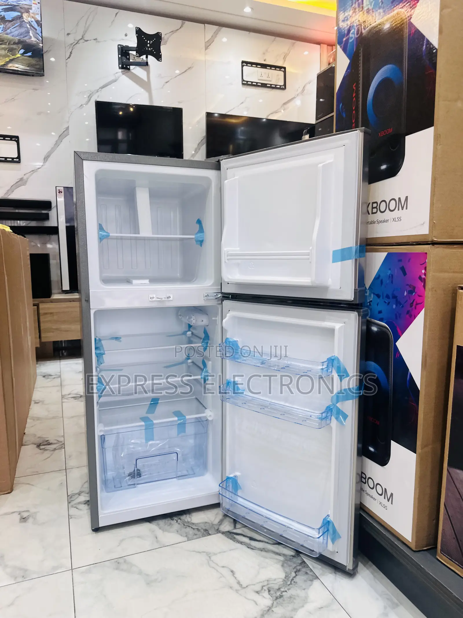 Durable Build Fridge Pearl 17T Double Door Grey