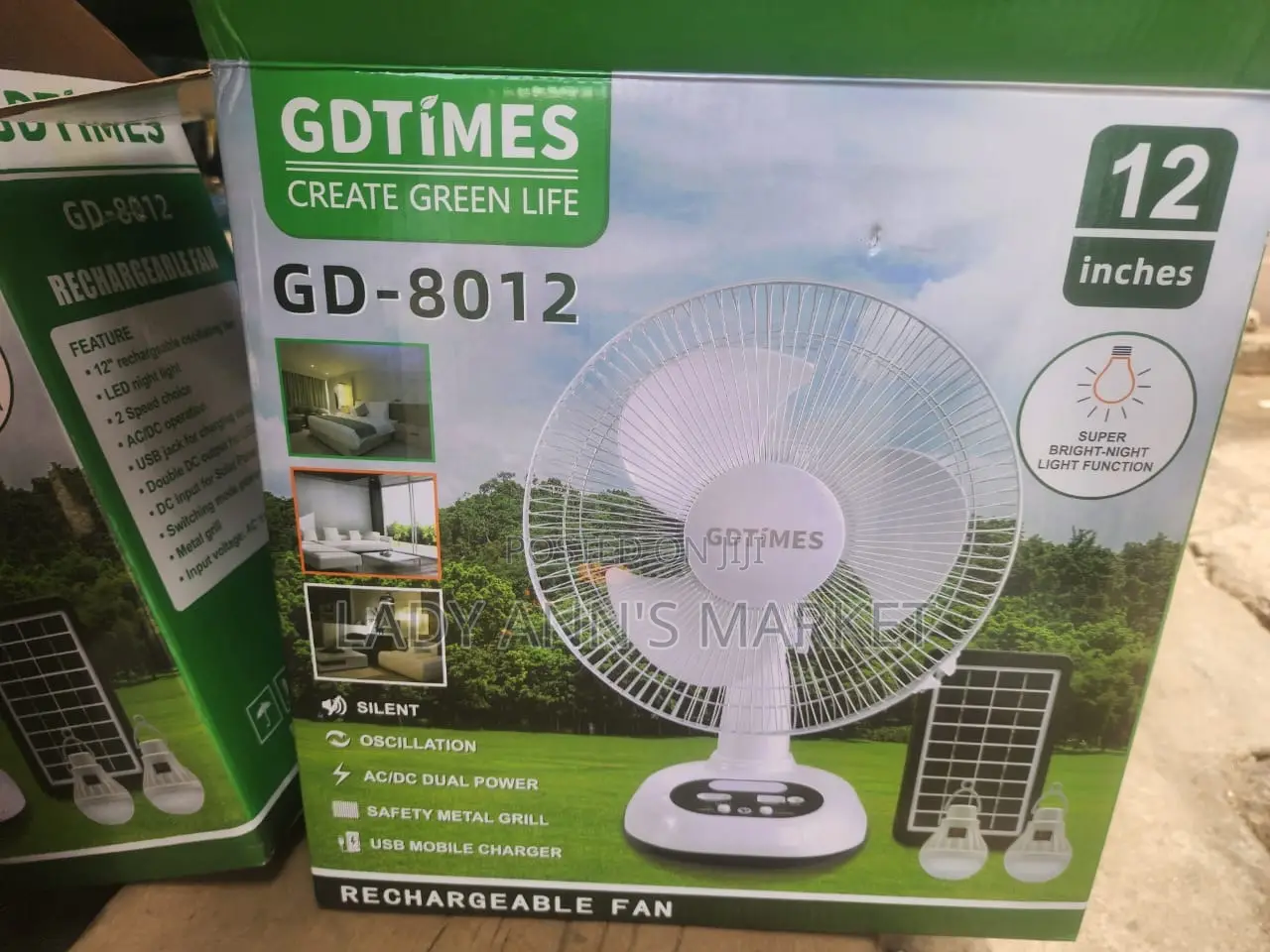 Solar Rechargeable Fan