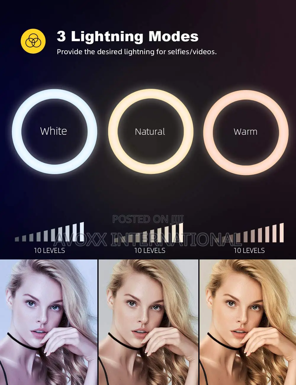 10'' Selfie Ring Light 67'' Tripod Stand - Lamicall Light