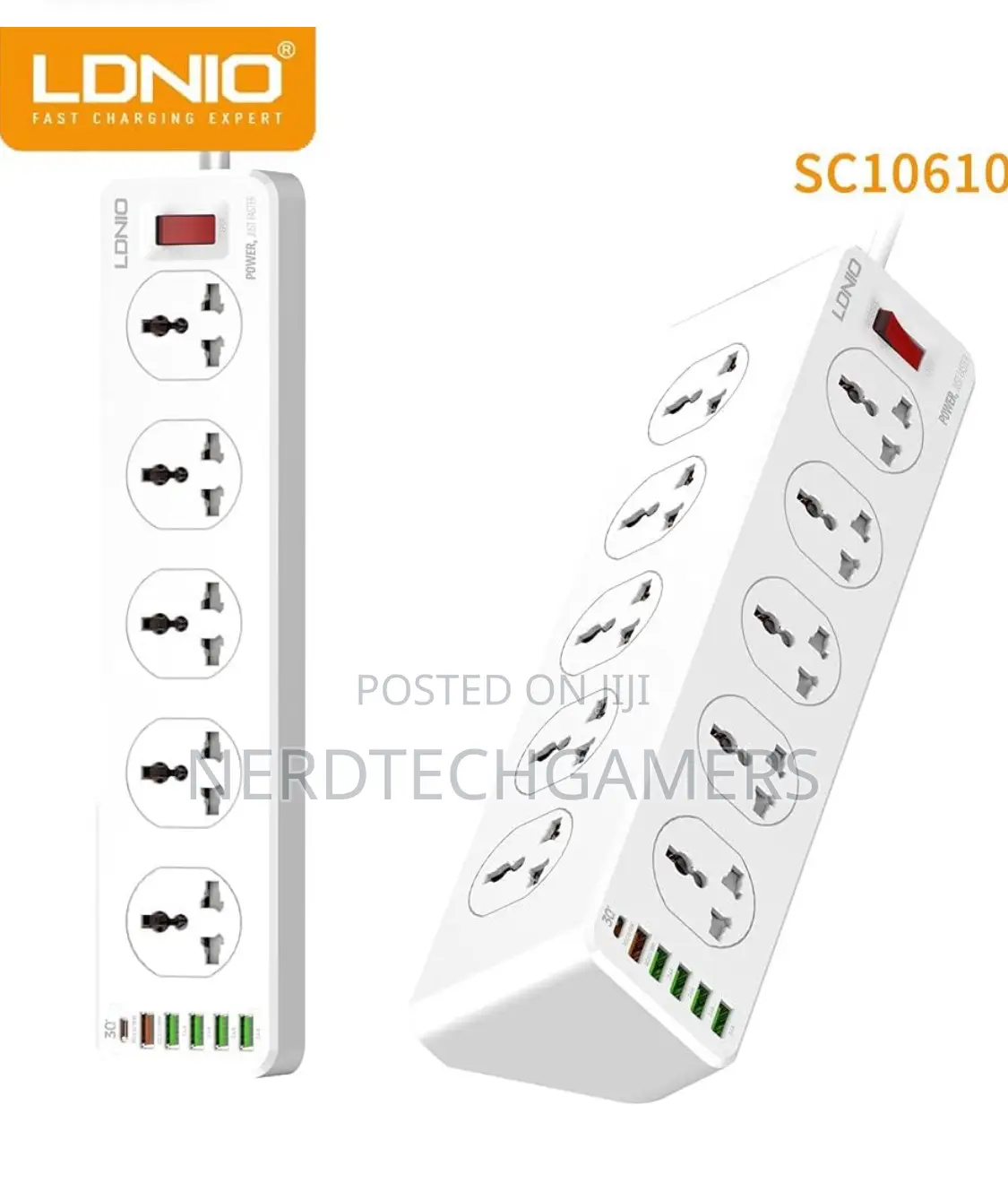 Ldnio Sc10610 2500w 10 Sockets With 5 Usb Ports and 1 Type-