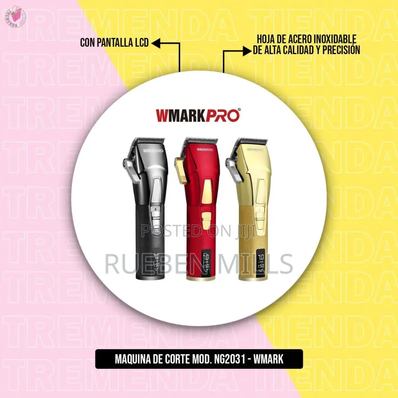 Heavy Duty Double Speed Wmarkpro Rechargeable Hair Clipper