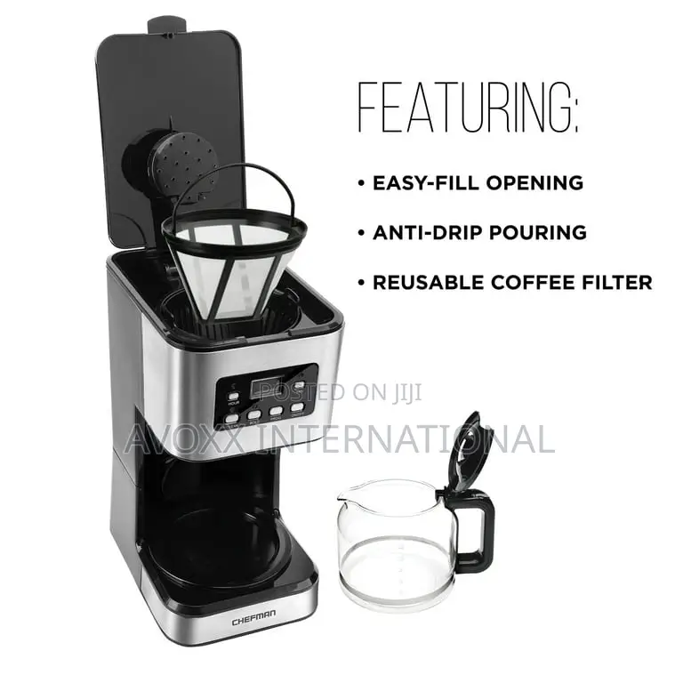 Chefman 12-Cup Programmable Coffee Maker W/ Digital Display