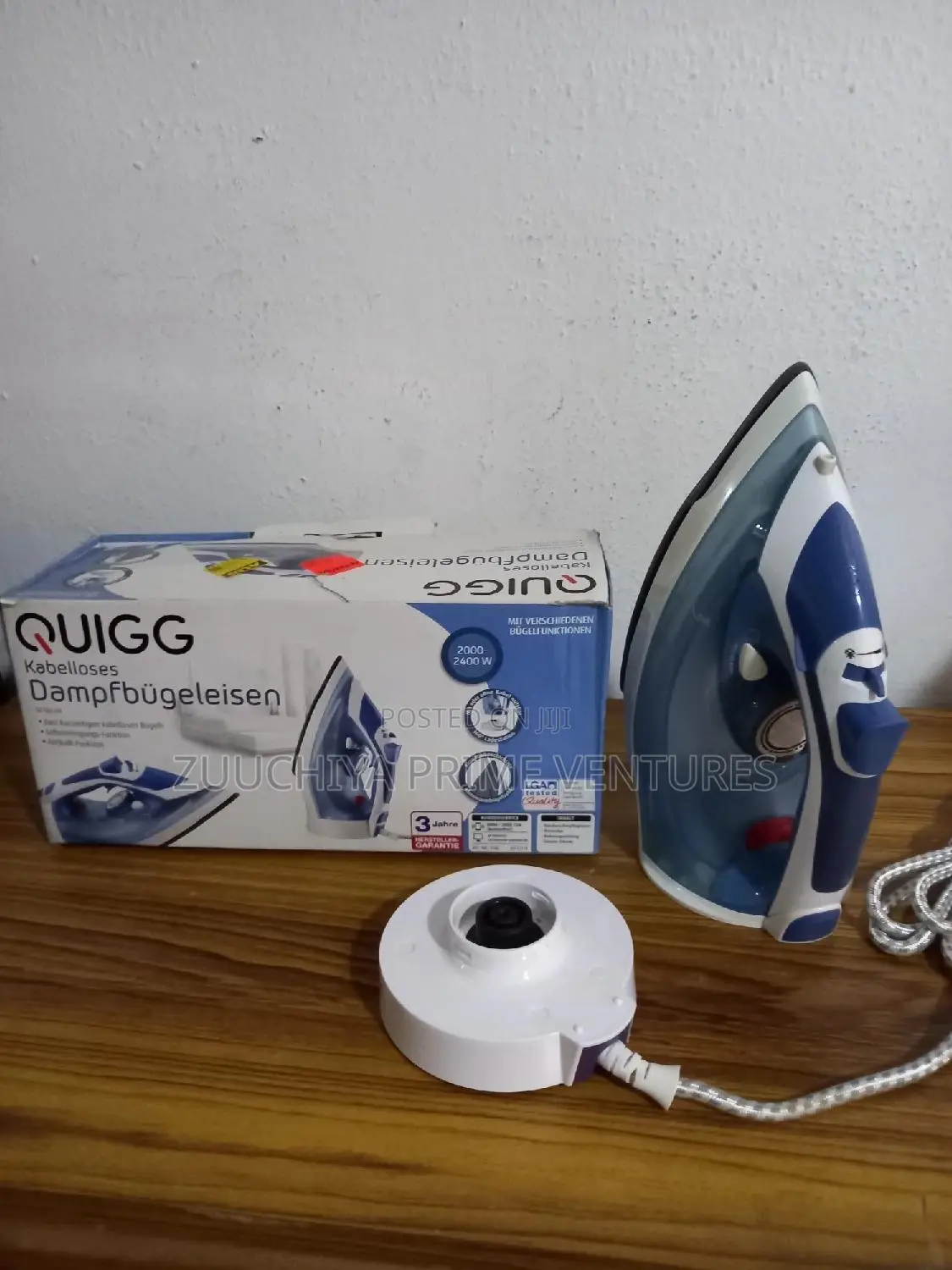 Quigg Steam Cordless Iron (2400w) From Germany