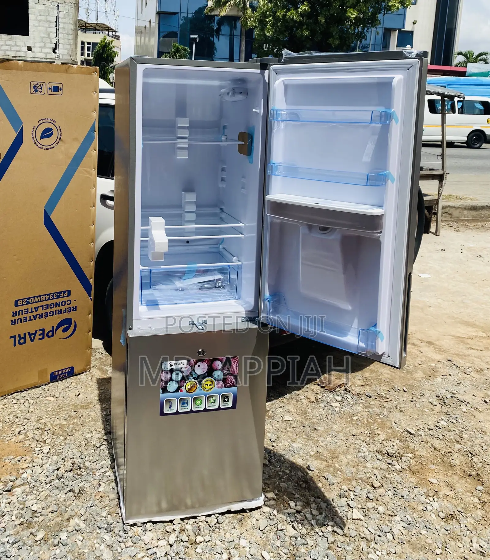 Classic Design Pearl Pf-334bwd-2b 2 Door Electric Fridge.