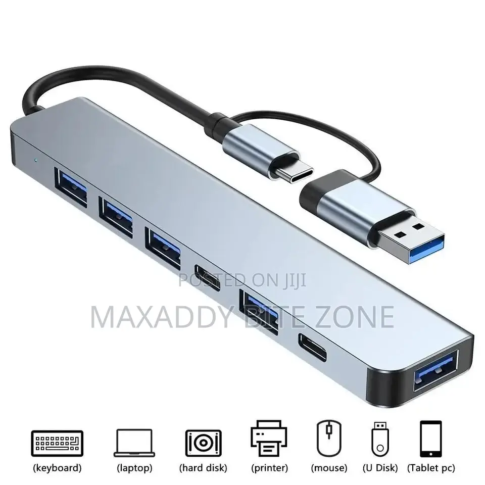 7 in 1 Usb Hub 3.0 Multiport Dock Station Type C Splitter
