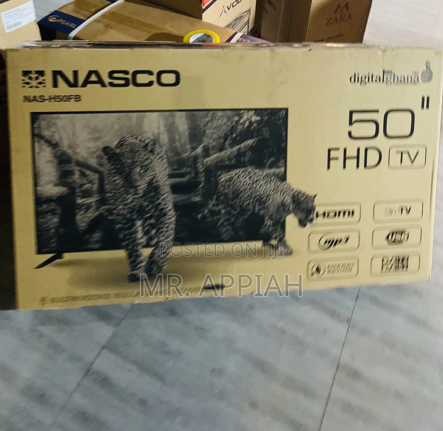 Durable Nasco 50 Inch Led FHD Digital Satellite Tv(Black).
