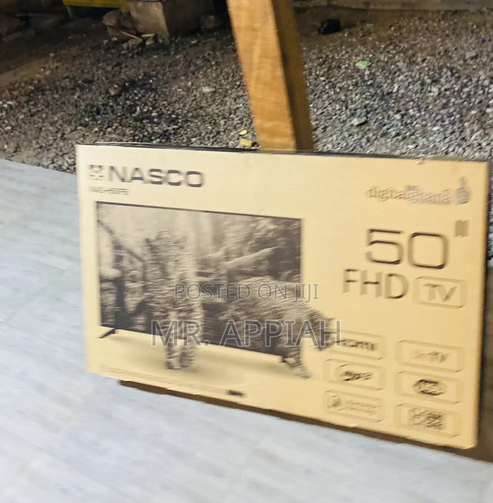 Durable Nasco 50 Inch Led FHD Digital Satellite Tv(Black).