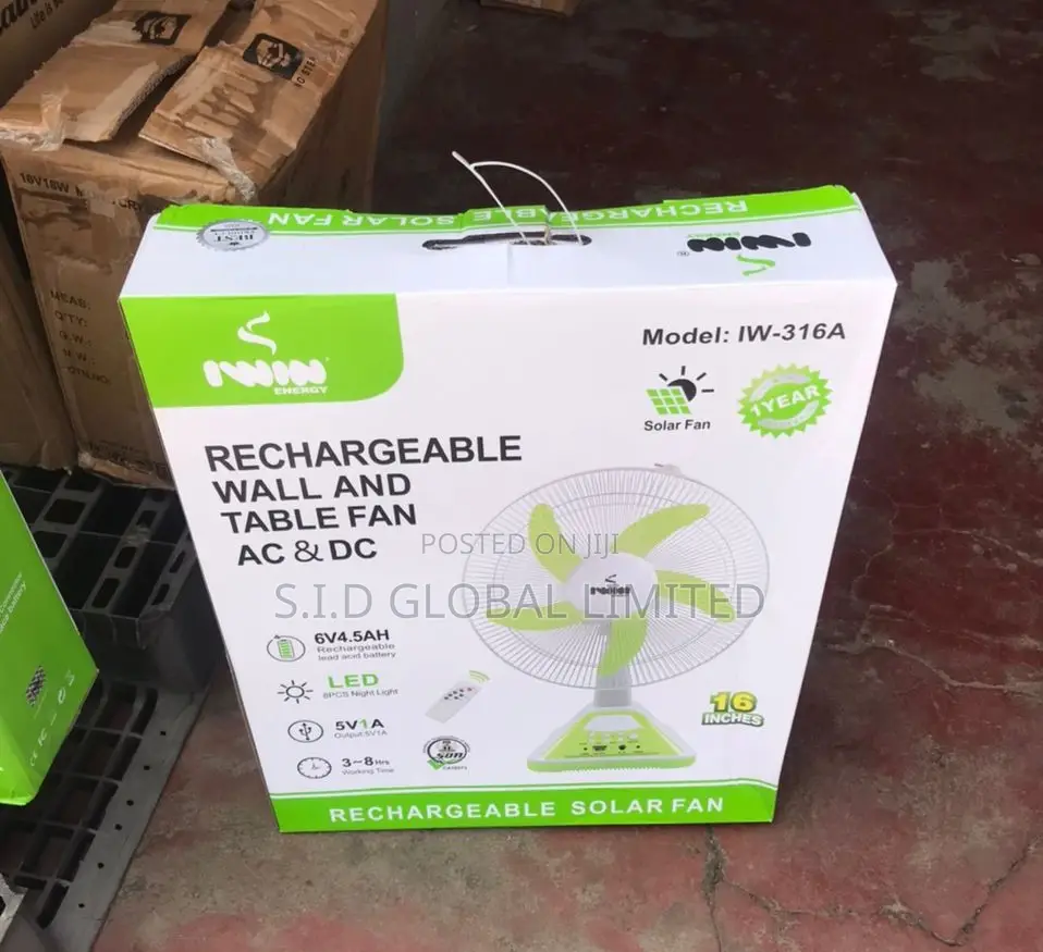Ultimate Rechargeable Solar Standing Fan