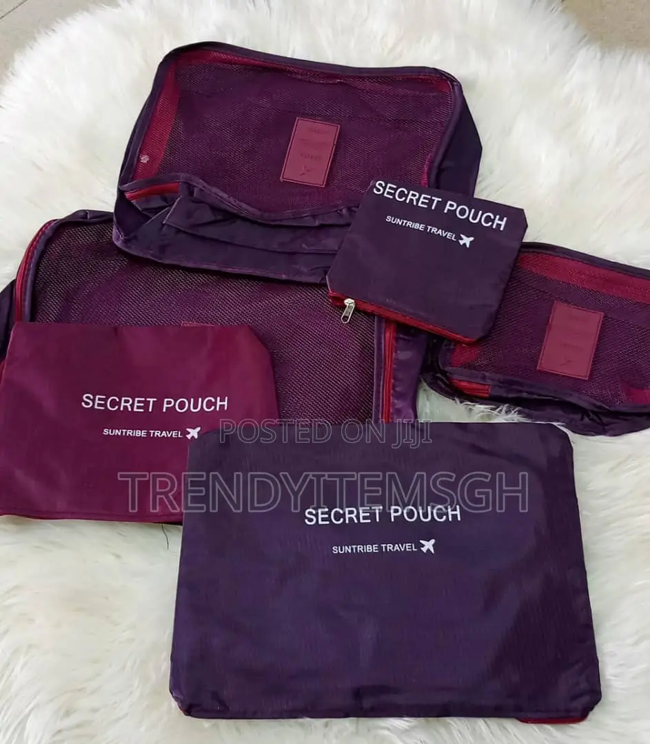 6pcs in 1 Secret Pouch Travel Luggage Organizer Bag