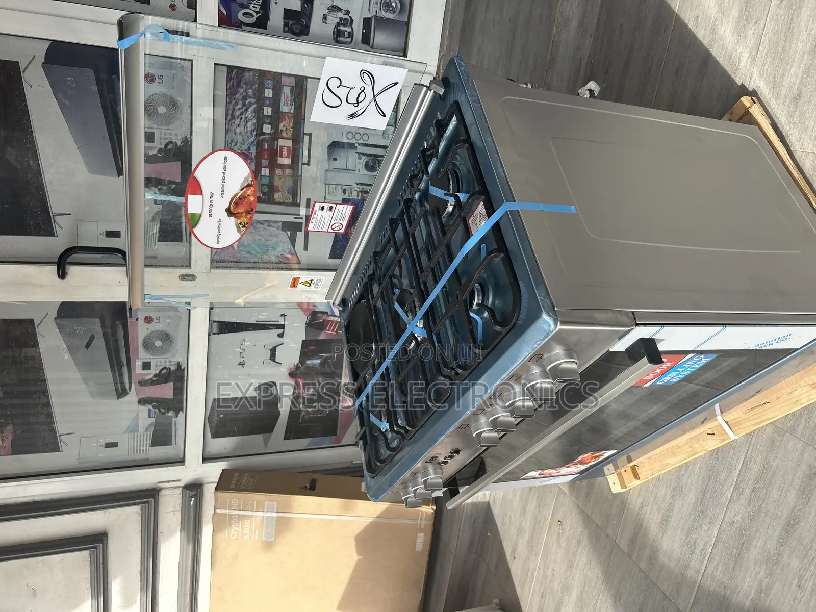 Sliver Gas Cooker Oven 4+1 Stove 60/90