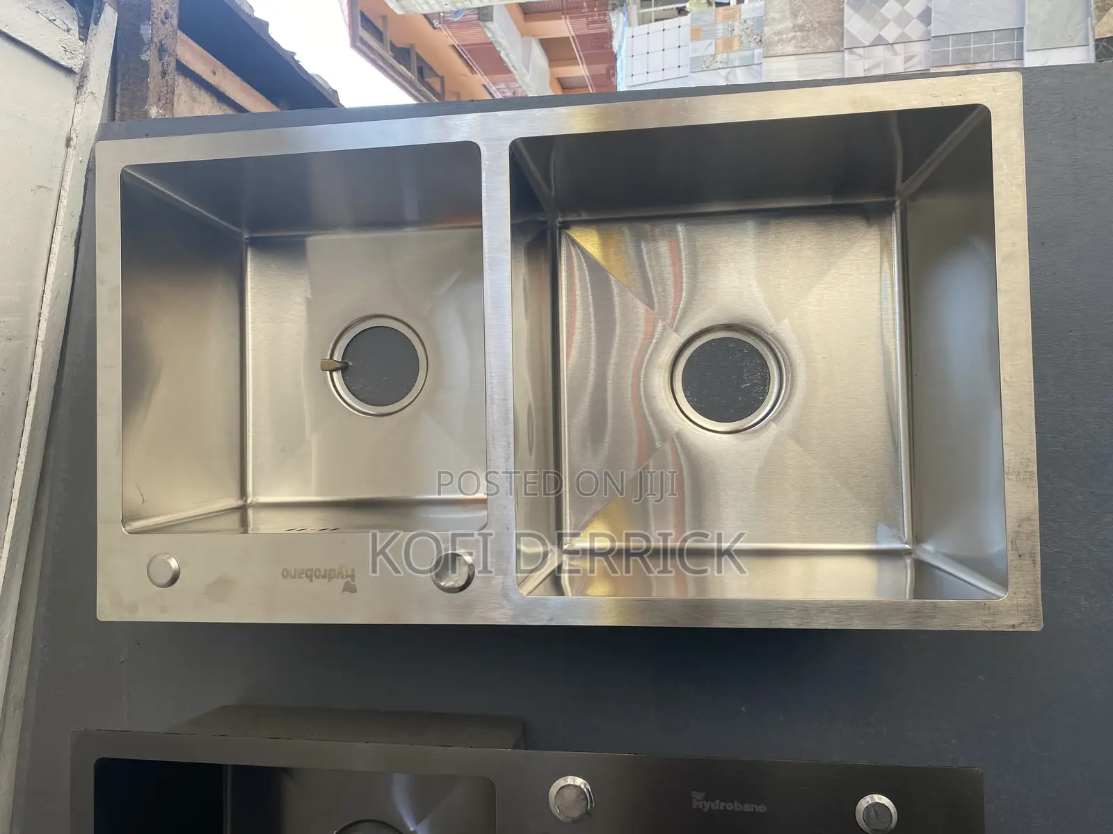 Double Bowl Armless Kitchen Sink (78x43cm)