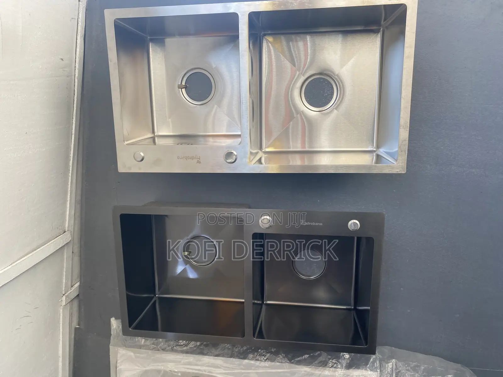 Double Bowl Armless Kitchen Sink (78x43cm)
