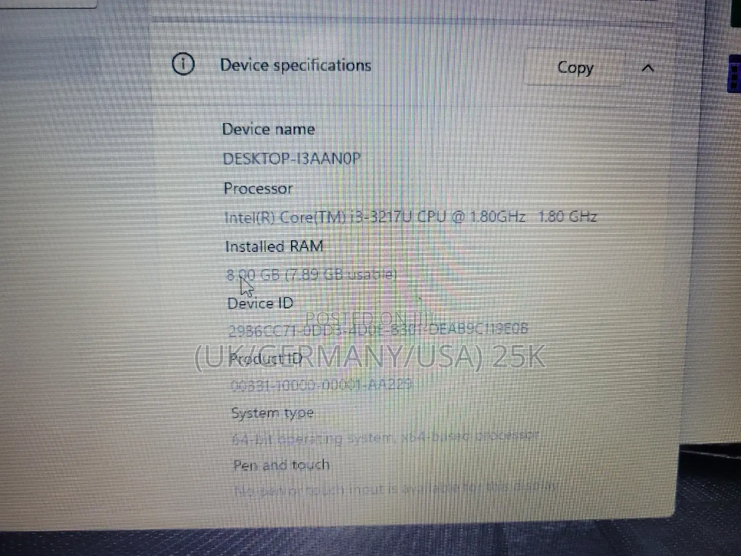 Laptop Asus X550CC 8GB Intel Core I3 HDD 500GB